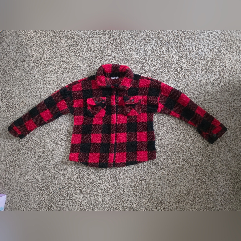 Red and Black Plaid Jacket